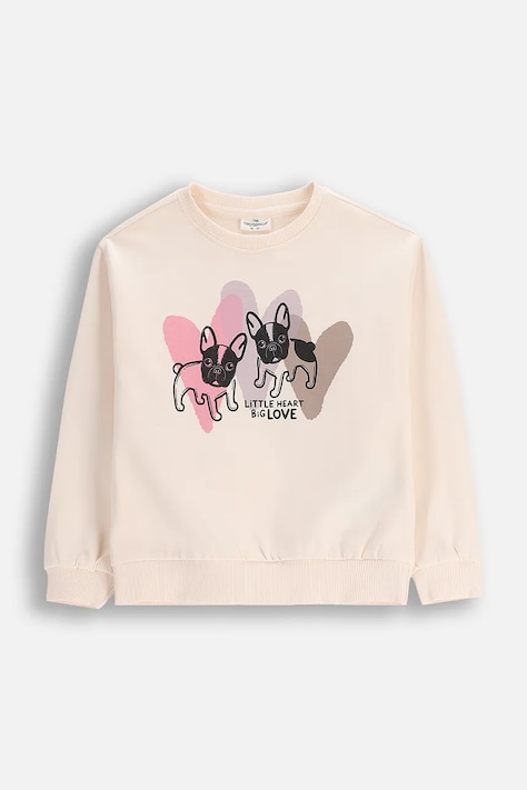 Coccodrillo felpa per bambini con cotone beige HEARTS GIRL KIDS