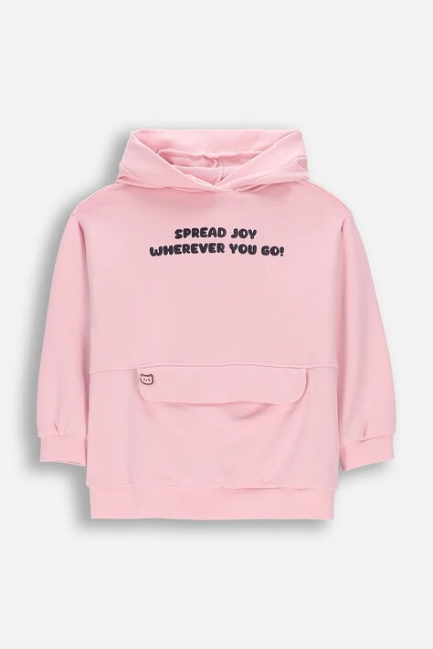 Coccodrillo hanorac cu glugă pentru copii, din bumbac roz SWEET SHOP GIRL KIDS