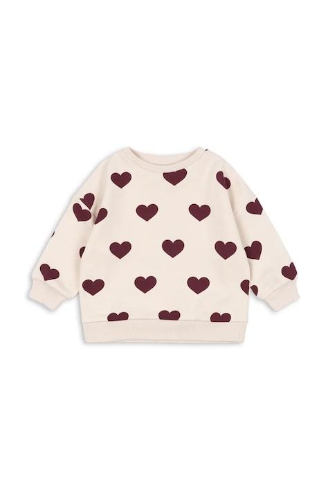 Konges Sløjd bluză copii LOU SWEAT SHIRT OCS culoarea bej, melanj, KS104346