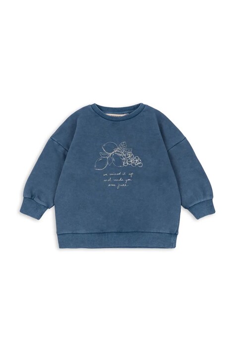 Konges Sløjd bluza dziecięca LOU WASHED SWEAT SHIRT OCS kolor granatowy wzorzysta KS104348