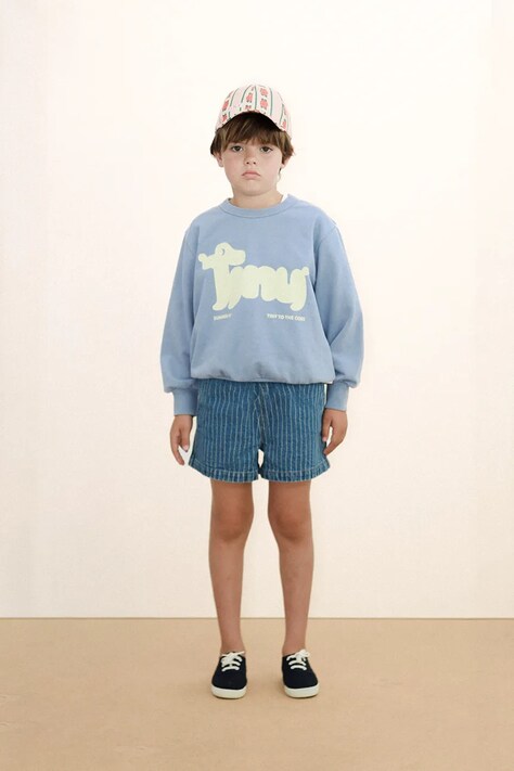 Tinycottons gyerek melegítőfelső pamutból TINY DOG GRAPHIC SWEATSHIRT nyomott mintás, SS26-158