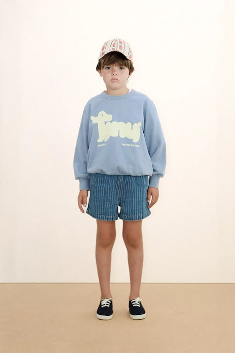 Tinycottons gyerek melegítőfelső pamutból TINY DOG GRAPHIC SWEATSHIRT nyomott mintás, SS26-158