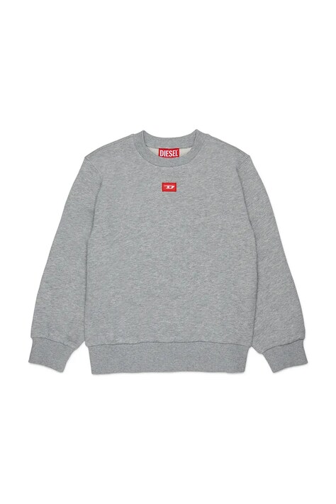 Diesel dukserica za djecu od pamuka SXGIN OVER SWEAT-SHIRT siva J02629