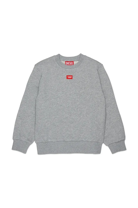 Diesel dukserica za djecu od pamuka SXGIN OVER SWEAT-SHIRT siva J02629