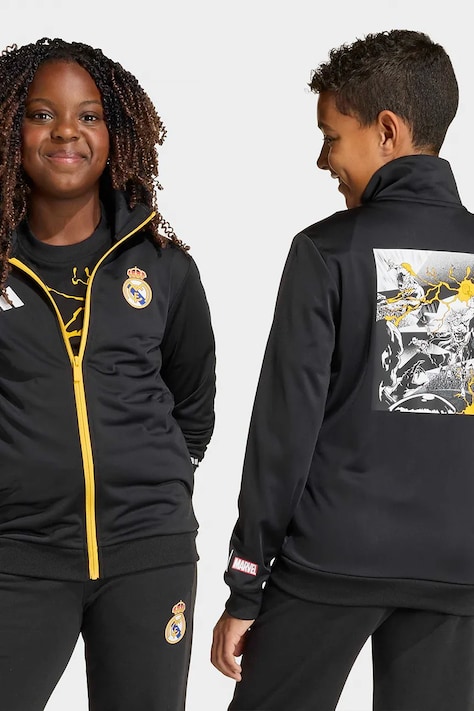 adidas Performance bluza dziecięca REAL MARVEL kolor czarny wzorzysta JY5853