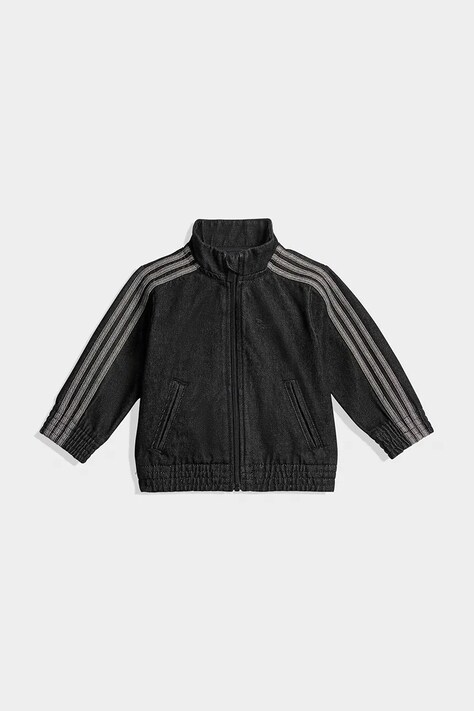 adidas Originals bluza jeansowa dziecięca kolor czarny z aplikacją KD3188