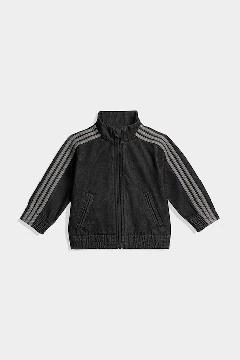 adidas Originals bluza jeansowa dziecięca kolor czarny z aplikacją KD3188