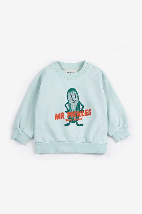Bobo Choses bluza bawełniana niemowlęca Mr Pickles kolor niebieski z nadrukiem B126AB032
