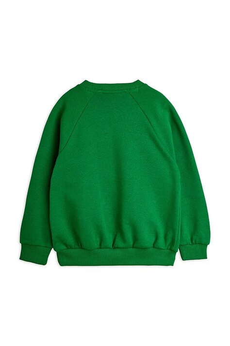 Mini Rodini bluza bawełniana dziecięca Panther kolor zielony z nadrukiem 11000335