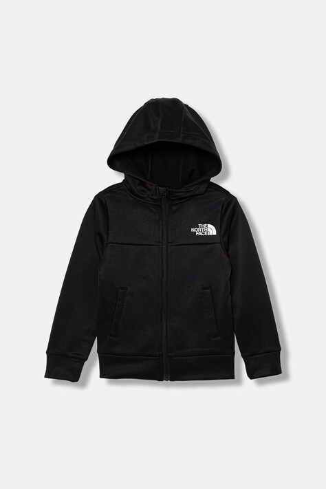 The North Face detská mikina na zips s kapucňou TEEN REAXION FZ HOODIE čierna NF0A8EB6JK31