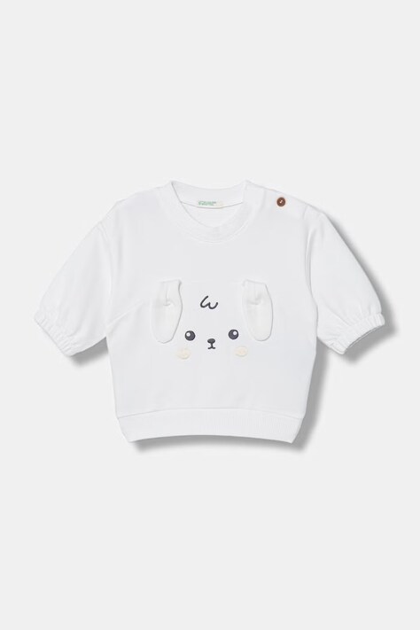 United Colors of Benetton bluza niemowlęca kolor beżowy z aplikacją 35FNA1061