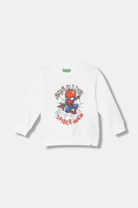 United Colors of Benetton mikina dětská s bavlnou bílá 31A6G10MM