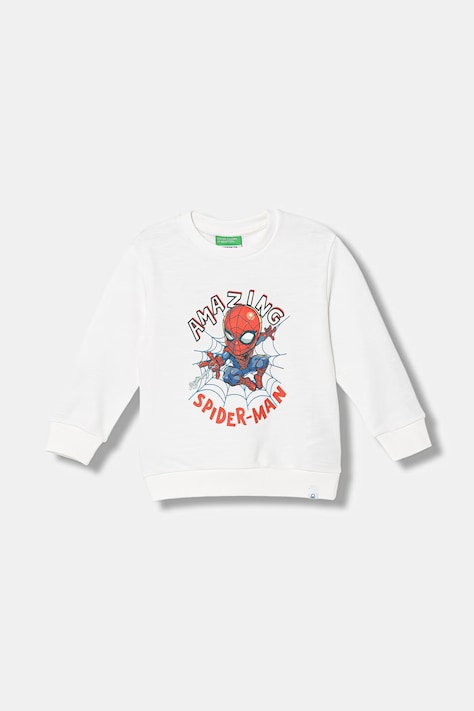 United Colors of Benetton mikina dětská s bavlnou bílá 31A6G10MM