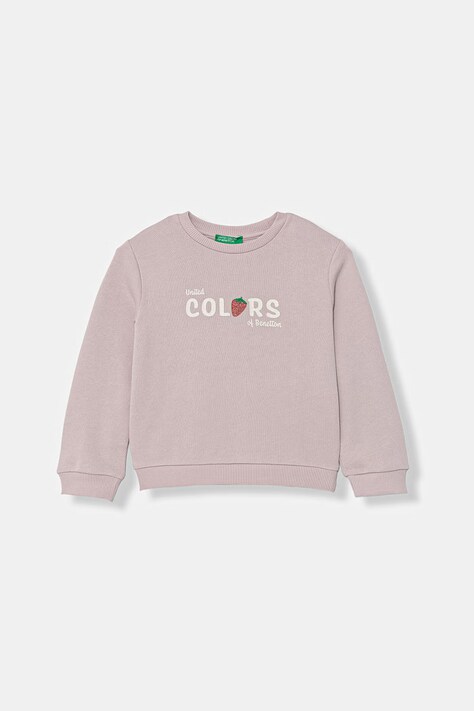 United Colors of Benetton bluza dziecięca bawełniana różowa 3J70G10LS