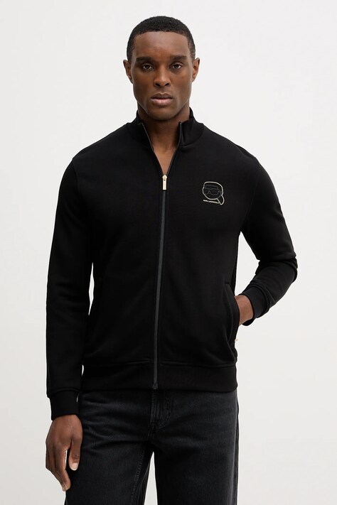 Karl Lagerfeld bluza męska kolor czarny gładka 561910.705004