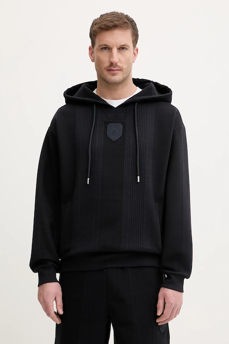 BOSS Green bluza SW_BB BC Lux HD męska kolor granatowy z kapturem gładka 50554584