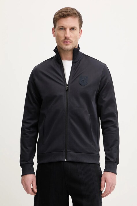 BOSS Green bluza SW_BB BC Lux Skarley męska kolor granatowy gładka 50554585