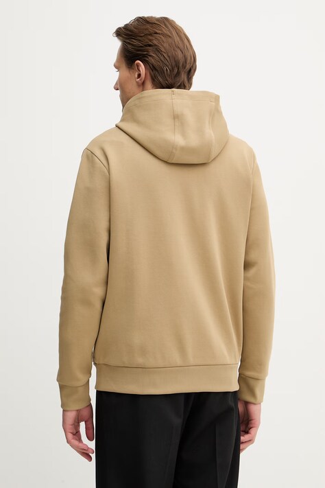 BOSS bluza C-Spence 01 męska kolor beżowy z kapturem gładka 50555851