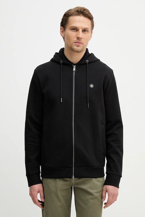 BOSS bluza C-Spence 01 męska kolor czarny z kapturem gładka 50555851