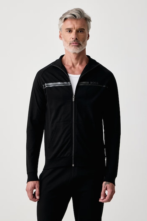 BOSS Felpa con cerniera da uomo in cotone Authentic Jacket Z nera 50554779