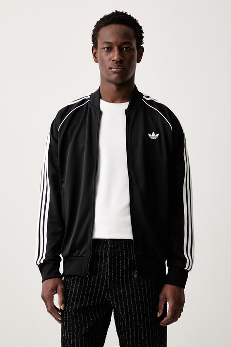 adidas Originals dukserica na zakopčavanje za muškarce crna KE3512