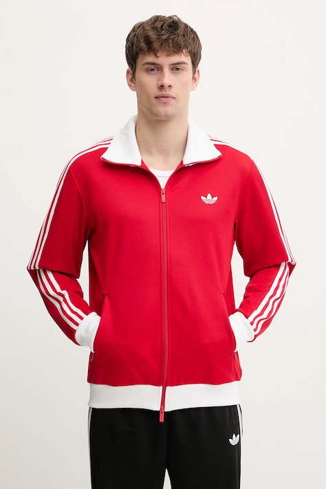 adidas Originals bluza Beckenbauer męska kolor czerwony gładka KE3525