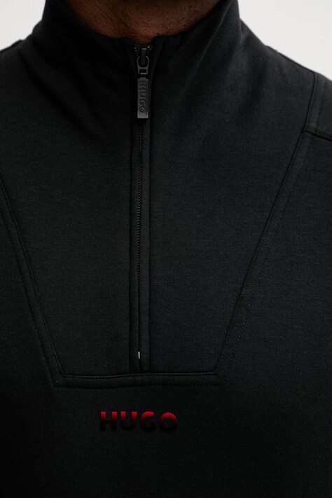 Кофта HUGO ATLAS HALF ZIP — SS26-BLM03J, чорний — фото 5