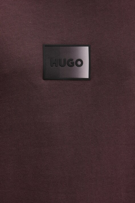 HUGO bluza bawełniana Danotop męska kolor bordowy gładka 50553134