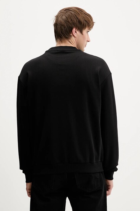 HUGO bluza bawełniana Danotop męska kolor czarny gładka 50553134