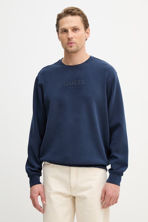 Μπλούζα Guess χρώμα: ναυτικό μπλε, M6RQ42 KAYM2