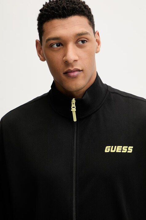 Guess bluza LANSA męska kolor czarny z nadrukiem Z6RQ06 KD482