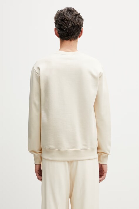 Drôle de Monsieur bluza męska bawełniana Le Sweatshirt Slogan Classique beżowa K-SW148-CO127-SD