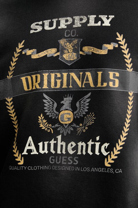 Бавовняна кофта Guess Originals — SS26-BLM05F, чорний — фото 5