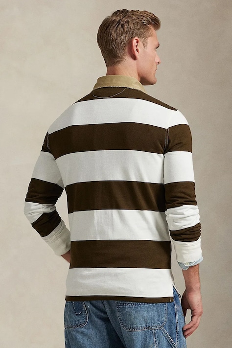 Polo Ralph Lauren hanorac de bumbac culoarea maro, cu imprimeu, 710P05317