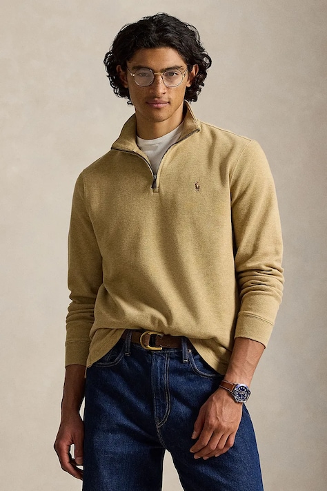 Polo Ralph Lauren bluza bawełniana męska beżowa 710P07411
