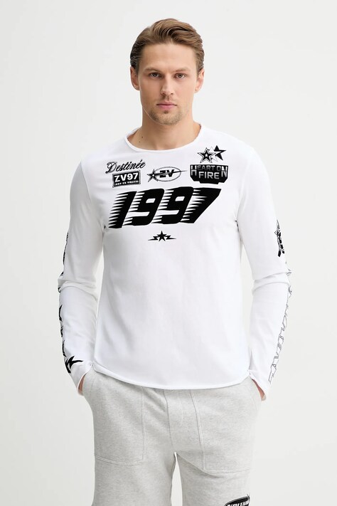 ZADIG&VOLTAIRE longsleeve bawełniany kolor biały z aplikacją JMTS01744