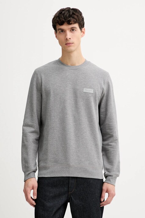 Marc O'Polo bluza bawełniana męska kolor szary gładka 620401554008