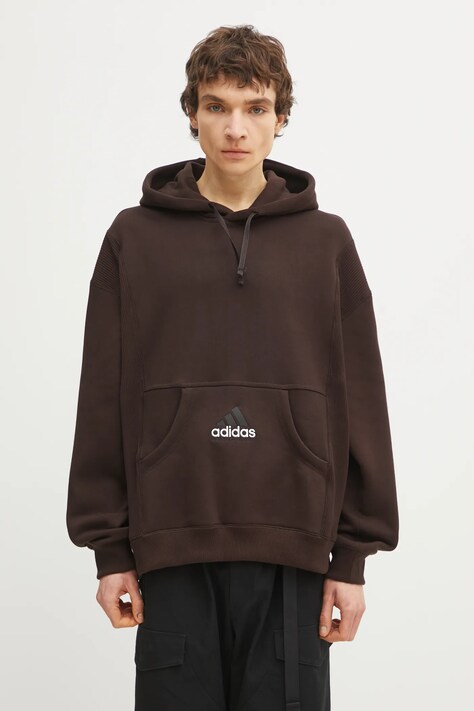 Mikina adidas Originals Equipment Hoodie hnedá farba, s kapucňou, s nášivkou, KB9331