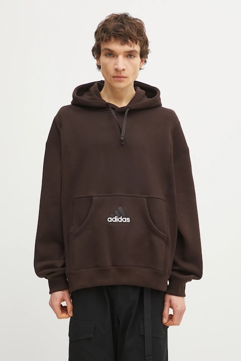 Mikina adidas Originals Equipment Hoodie hnedá farba, s kapucňou, s nášivkou, KB9331