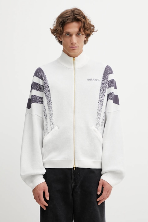 adidas Originals kardigan Santiago Jacket męski kolor biały KC9087