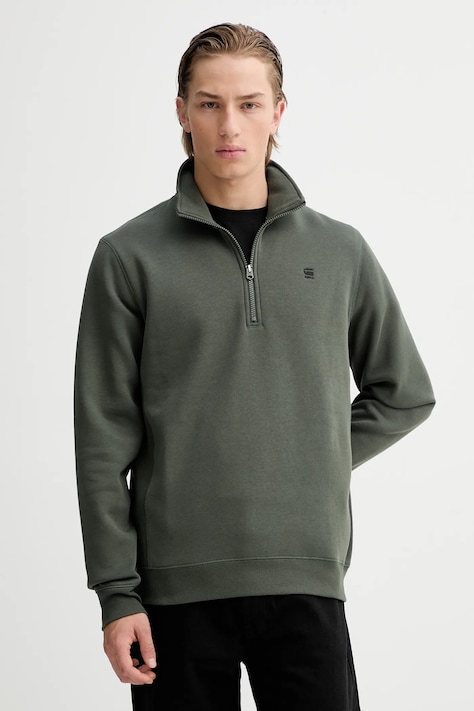 G-Star bluza męska kolor zielony gładka D26459-C235