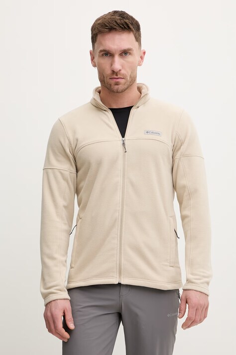 Columbia bluza polarowa Basin Trail męska kolor beżowy gładka 1907753