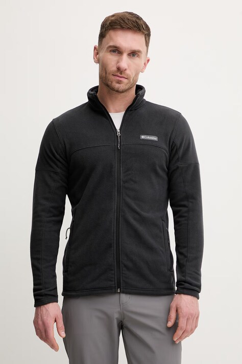 Columbia bluza polarowa Basin Trail męska kolor czarny gładka 1907753