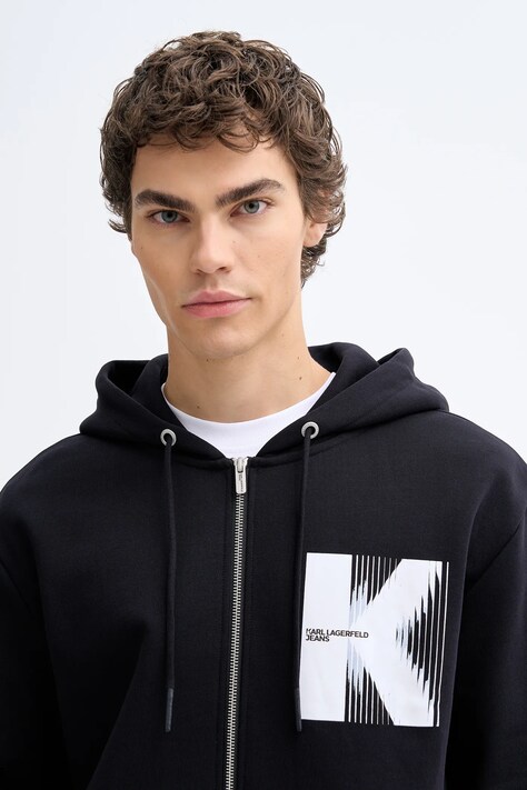 Бавовняна кофта Karl Lagerfeld Jeans — SS26-BLM07T, чорний — фото 4