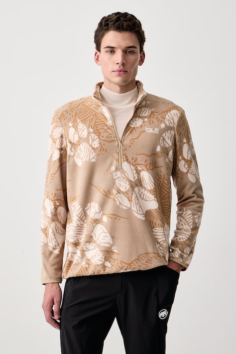 Jack Wolfskin Кофта на застёжке мужская Paw Era 100 бежевая A65984