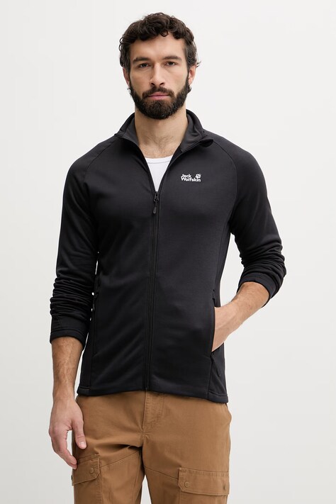 Jack Wolfskin bluza sportowa męska Peak District czarna A65274