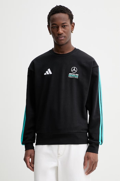 adidas bluza x Mercedes męska kolor czarny z nadrukiem KE8166