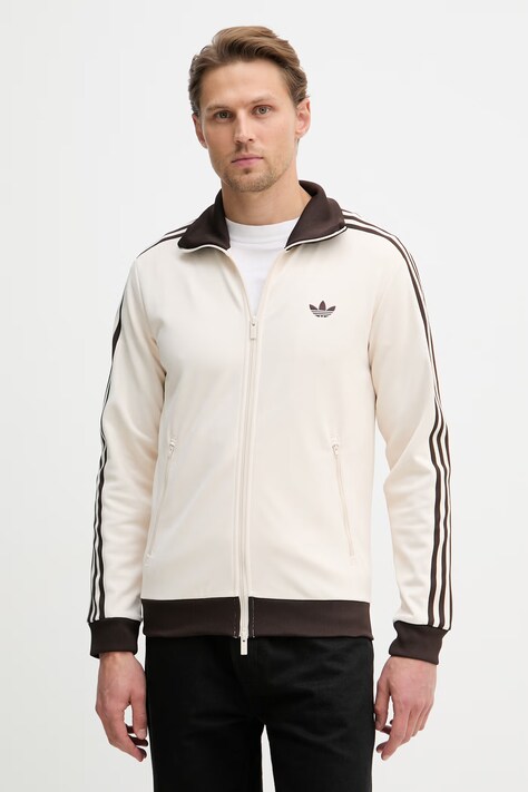 adidas Originals bluza rozpinana męska z bawełny beżowa KQ9491