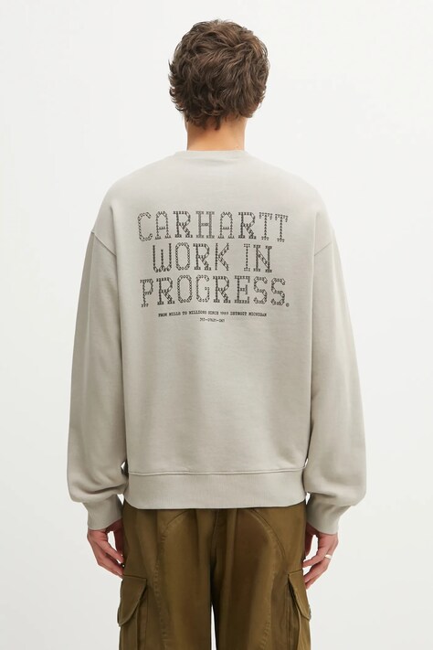 Carhartt WIP bluza bawełniana Punched Sweat męska kolor beżowy gładka I036039.3GEXX
