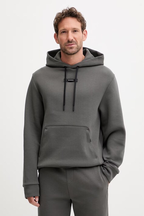 On bluza treningowa męska z bawełną Focus Tech zielona 1MF30290345